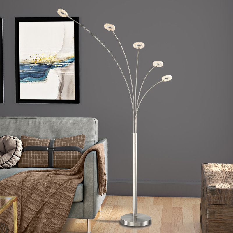 Kitterman 88'' Brushed Nickel LED Tree Floor Lamp