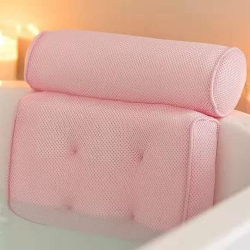 Coussins de bain pour baignoire spa, baignoire ergonomique, cou, tête, coussin de soutien à l'épaule, coussins de bain en maille 3D luxueuse et douce
