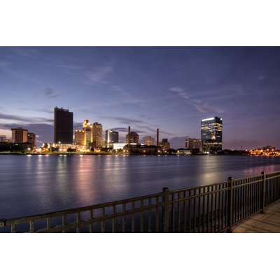 City Lights Skyline - Wrapped Canvas Print