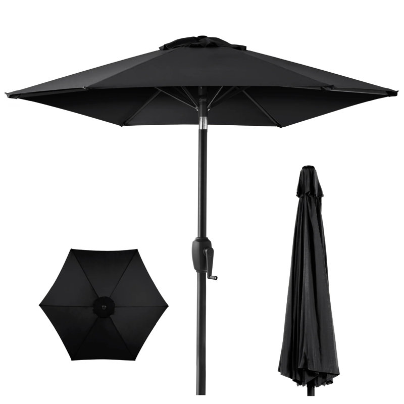 Parasol de marché Market, Noir
