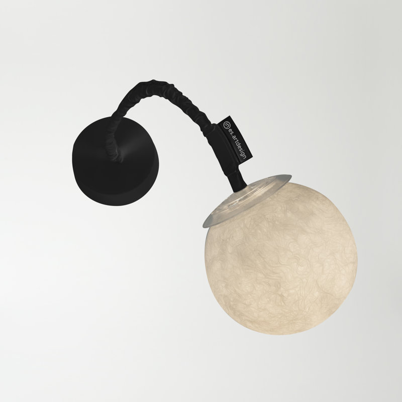 Luna Armed Sconce, Black