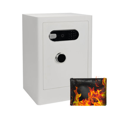 Grand coffre-fort à empreinte digitale de 3,38 pi³ XPEDITION, coffre-fort pour la maison avec sac imperméable ignifuge, coffre-fort numérique robuste avec clé, avec boîte intérieure et tablette amovible pour ranger vos objets de valeur