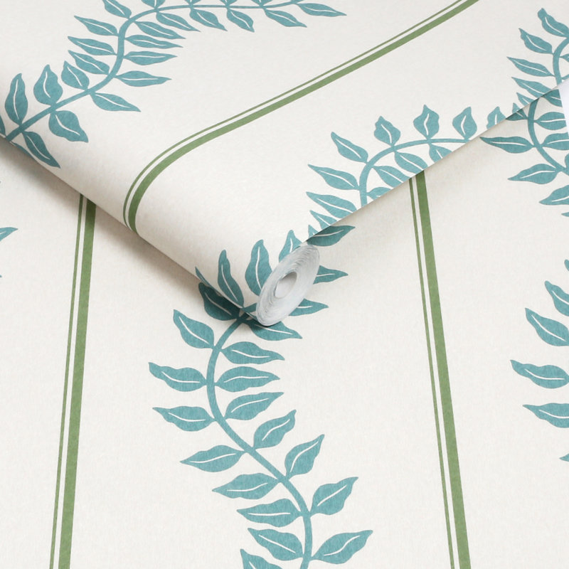  Papier peint Laurel, Bleu