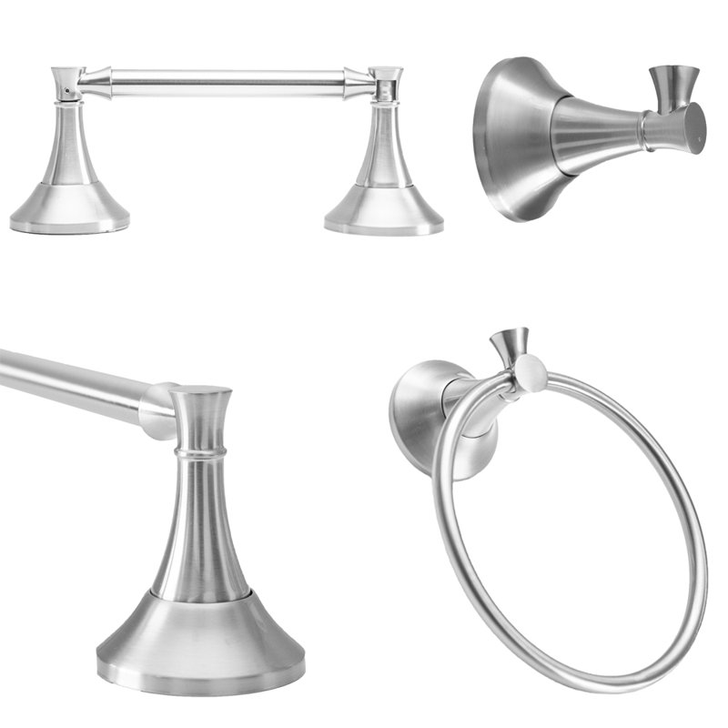 ARISTA Tamarack Collection 4-Piece Bathroom Accessory Set, Satin Nickel