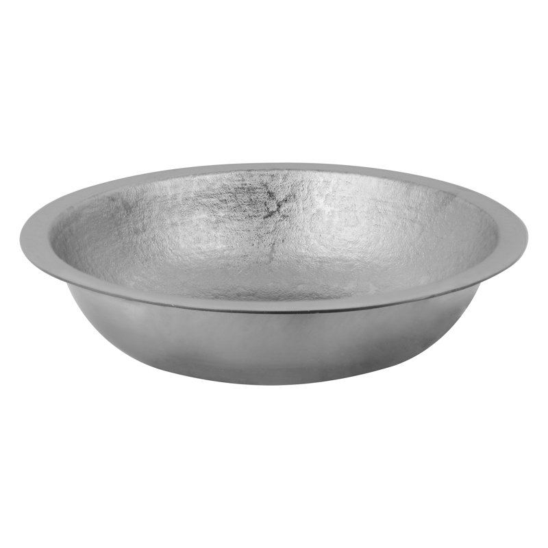Premier Copper Products Terra Firma 18'' Copper Circular Bathroom Sink, Nickel