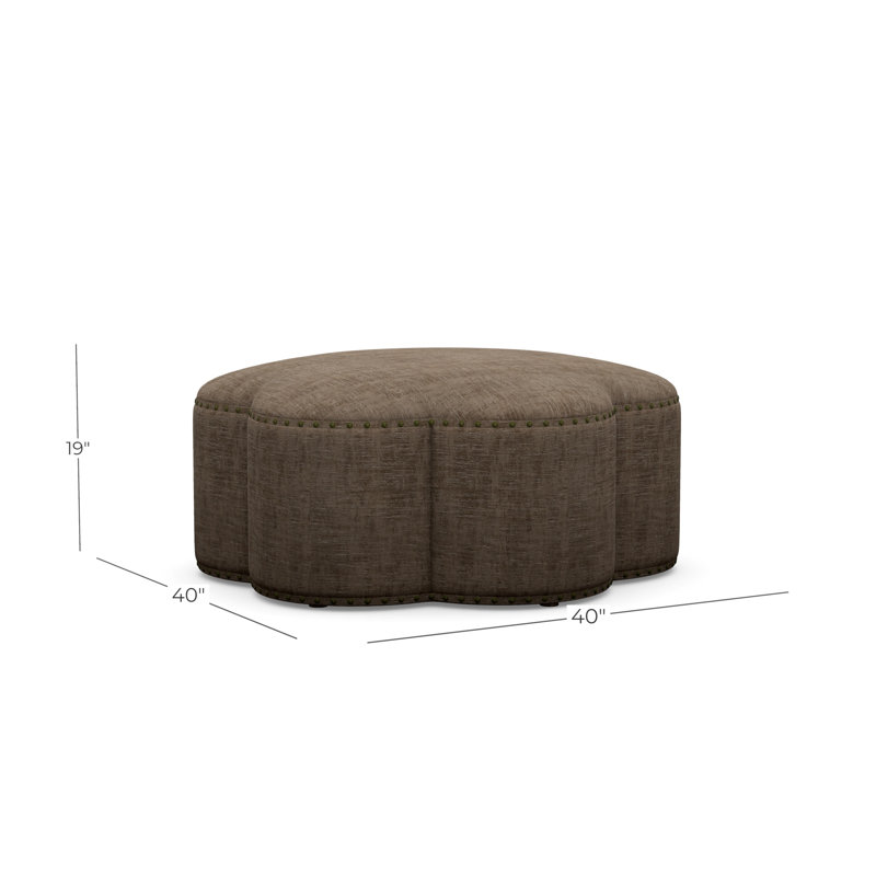 Kate 40" Ottoman, Churchill 351911, Antique Brass