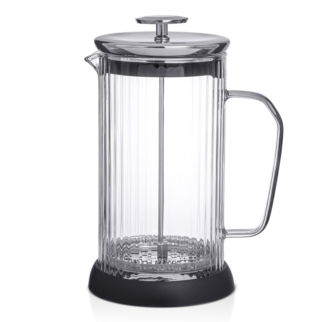 JoyJolt Savor Fluted French Press Coffee and Tea Maker, 33.8oz JoyJolt