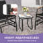 Ensemble de fauteuil oscillant carré pour 2 personnes avec table en verre trempé Lagroue-2034614439