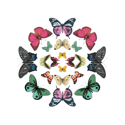 Butterfly Circle - Wrapped Canvas Print