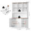  Bibliothèque de rangement en bois avec tiroirs-classeurs H 72 ", armoire inférieure avec tiroirs, blanc-501750569