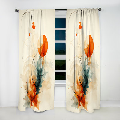 Anjo - Abstract Geometric Room Darkening Curtain - 1 Panels