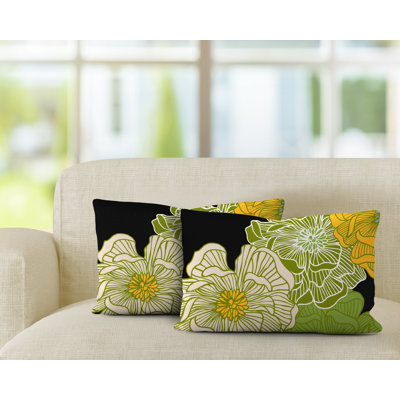  Polyester / Mélange de polyester Housse de coussin rectangulaire intérieure / extérieure lombaire et insert