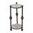 Darlyene Modern Metal and Wood Accent Table with Sturdy Iron Frame and Elegant Marble Top