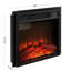 Foyer électrique 120 V 18 po, effet de flamme réaliste, verre trempé noir, télécommande et bouton tactile 1400 W encastrable 18 po, 3 modes, contrôle, option de chauffage écoénergétique