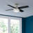 Dempsey Low Profile 44" 4 - Blade Indoor Flush Mount Small Room Ceiling Fan with Lights and Remote-20702928