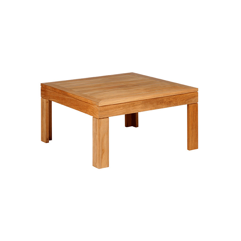 Linear Outdoor Square Teak Coffee Table