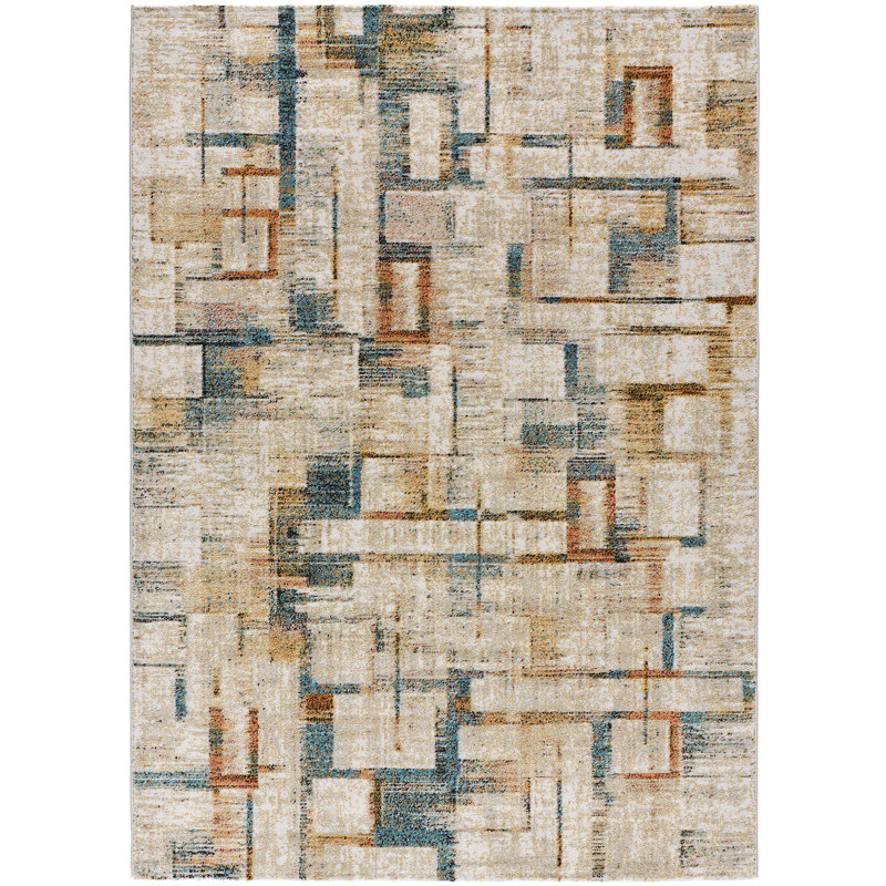 Ahnyah Rectangle Abstract Area Rug, Rectangle 133 x 190cm