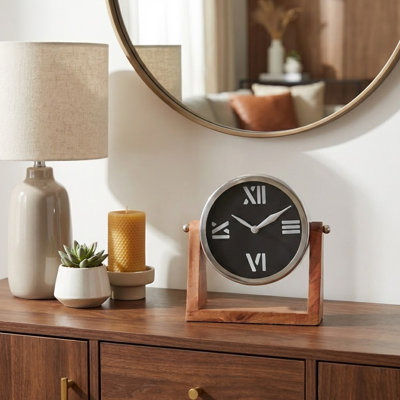 Horloge pivotante ronde en métal Aparicio