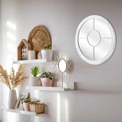 Petree Wood Round Mirror