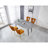 Extensible Table,Dinning Table,Metal Leg,100/140/180X100x75cm