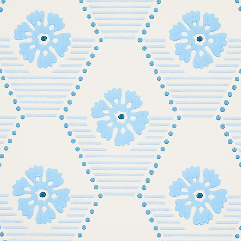 Hive Bloom Wallpaper, Blues