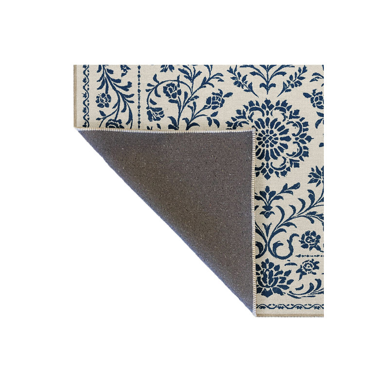 Tapis tissé orange traditionnel Mosso, 4'7" x 6'7"