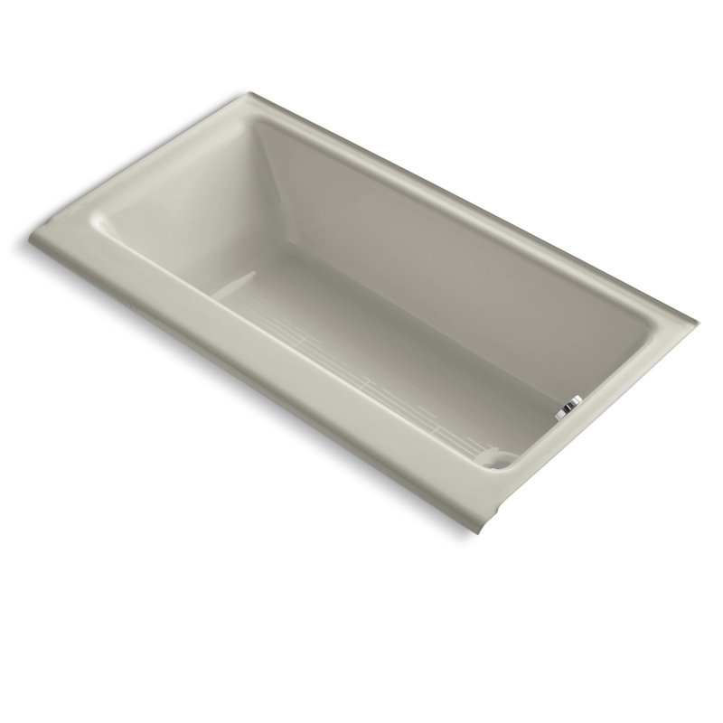 Highbridge 60" x 32" Drop In Soaking Bathtub, Sandbar, Right