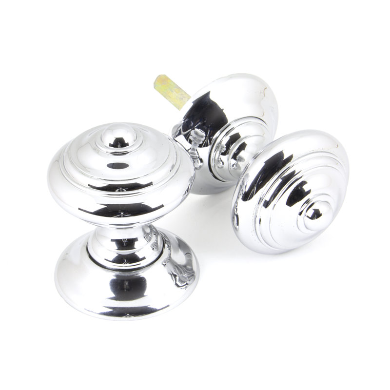 Elmore Passage Door Knob, Polished Chrome