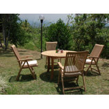 Mike Outdoor 5 - Piece Teak Dining Set