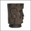 Table d'appoint à piédestal Moai de Pâques, durable et artistique