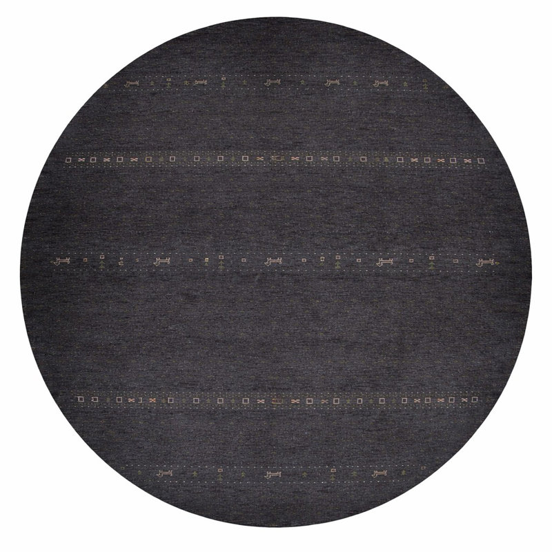 Tapis rond en laine nouée à la main St Catherine, Rond 8 pi