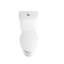 Toilette confortable avec siège 17 po, lavabo à double chasse 1,1 / 1,6, lavabo sans rebord, blanc brillant brillant 006 pour salle de bain en céramique hygiénique silencieuse