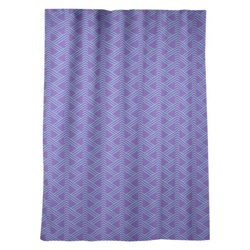 Jordao Room Darkening Curtain Single Panel, Purple/Teal