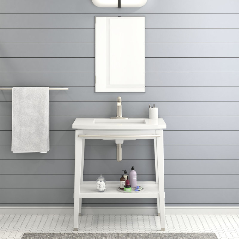 Robinet pour salle de bain à poignée simple American Standard Townsend, laiton, Nickel satiné