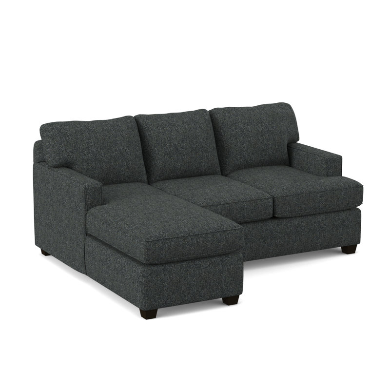Canapé modulaire réversible avec repose-pieds de 80,5 po de largeur, Ressorts intérieurs, Corbeau Connelly