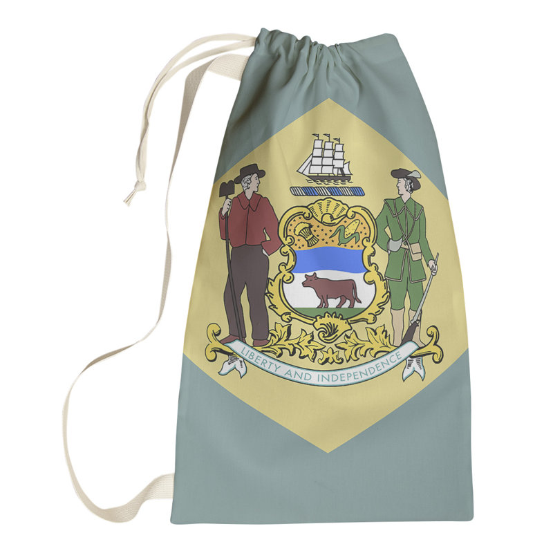 Sac à lessive US State flag, Grand (H 76,5 po x l 29,5 po x 1,5 po), Delaware