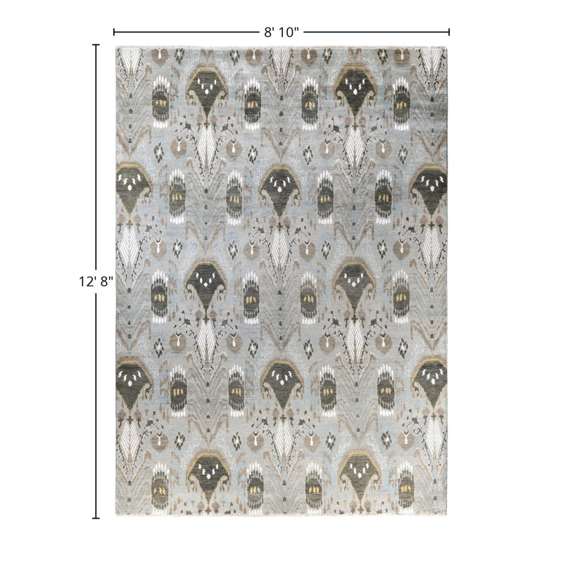 Overdyed One-of-a-Kind 8' 10" X 12' 8" Hand Knotted Area Rug