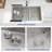 30" L x 19" W 60/40 Low Divider Double Bowl Undermount Kitchen Sink Basin with Sink Grid and Drain Assembly-86366333