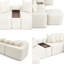 Canapé modulaire en forme de U 137,5 po en velours côtelé avec charge sans fil et USB, console de table basse avec porte-gobelets, canapé modulaire mobile 8-en-1, sans assemblage, 6 places avec repose-pieds-829305658