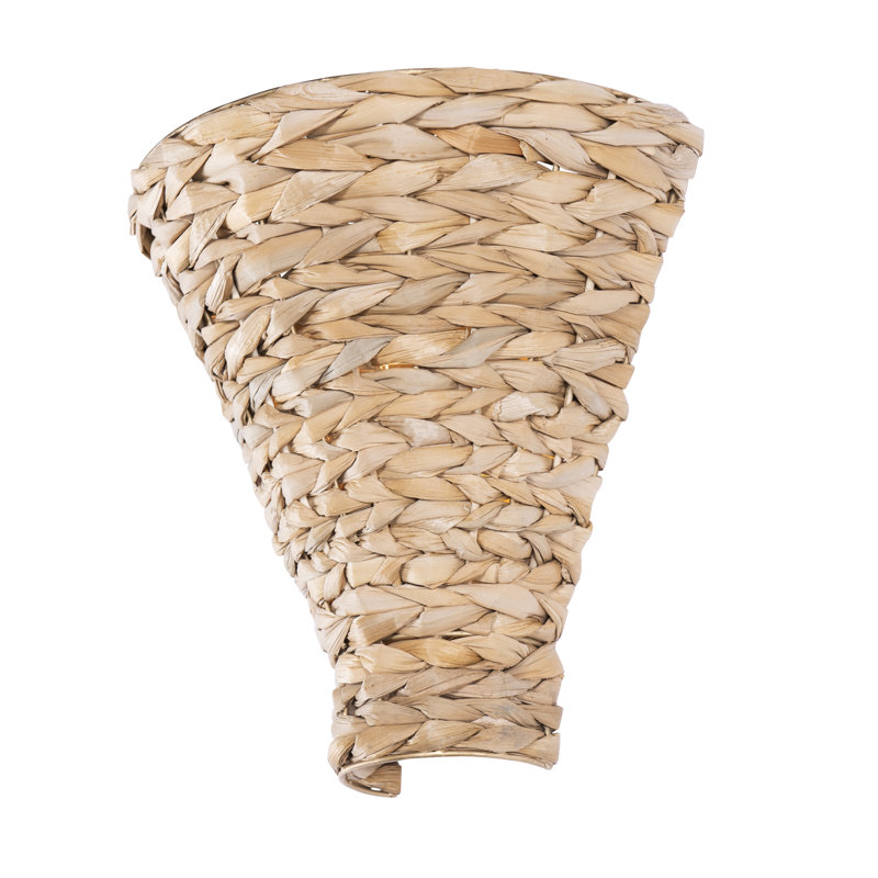 Hilton Head 1-Light Wall Sconce - French Gold/Natural Seagrass