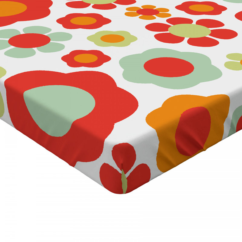 Microfiber Floral Fitted Sheet, Full Fitted Sheet