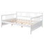 Lit de jour pleine grandeur avec pieds de support, blanc, ferme et durable, pour la chambre à coucher et le salon, option de rangement supplémentaire, conception sécurisée blanche, polyvalent