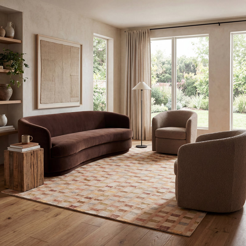 Mosiac Multi Machine Washable Rug, Rectangle 3' x 5'