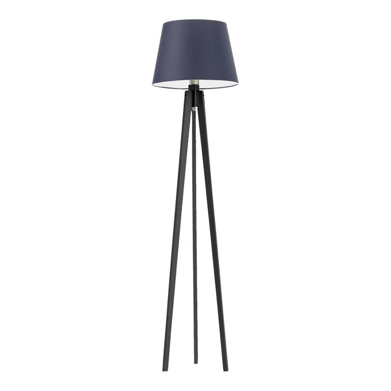 Araby 158cm Tripod Floor Lamp, Dark Purple, Black