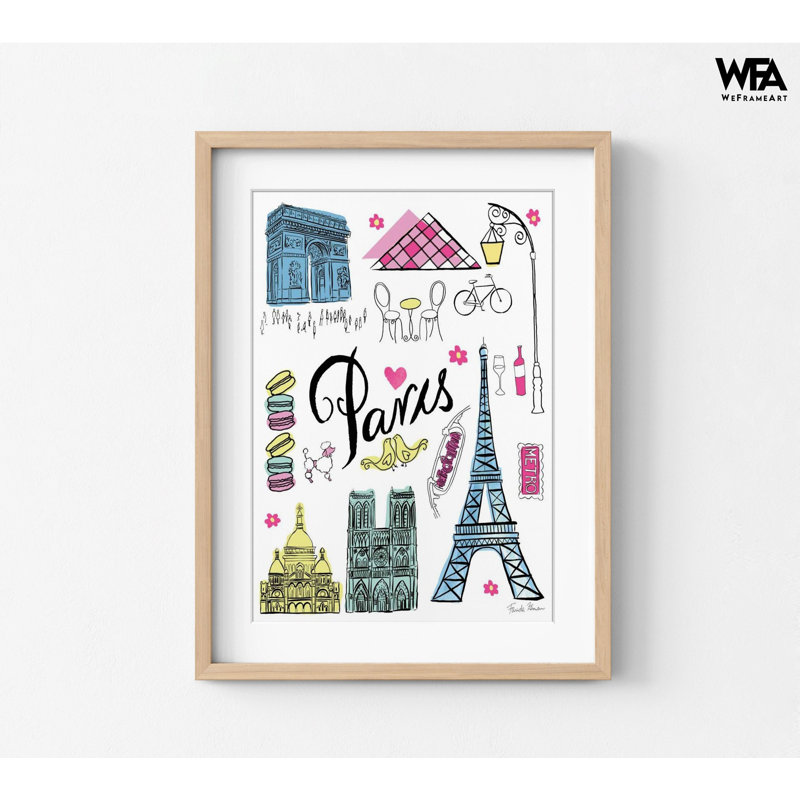 Paris Paris, H 18 po x l 24 po, Reproduction encadrée d'une seule photo avec pass, Tanné
