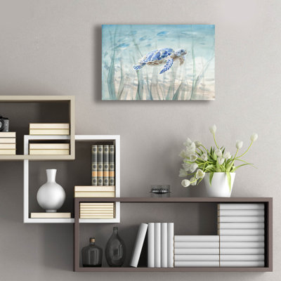  'Undersea Turtle' by Danhui Nai Acrylic Glass Wall Art, 24" x 16"