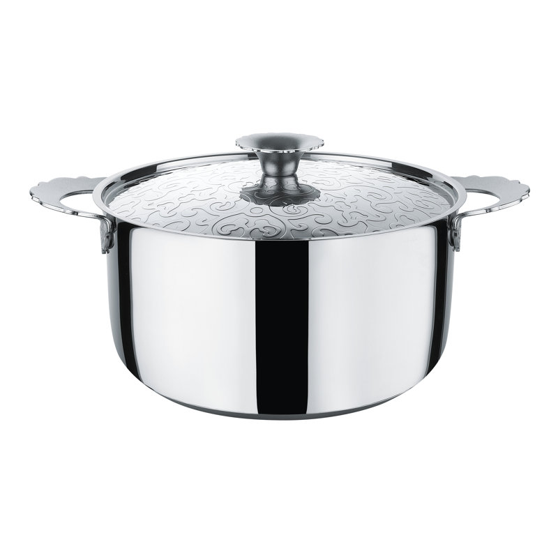 Alessi Dressed Stainless Steel Round, 16cm W x 16cm D