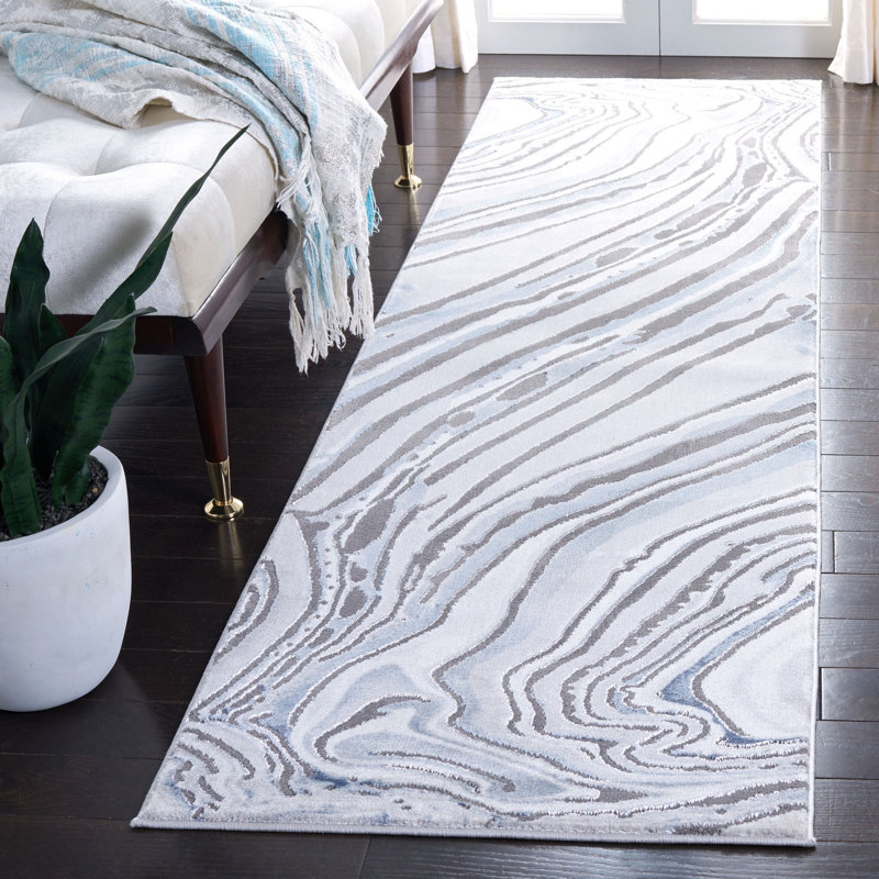 Tapis abstrait Missy Performance, Tapis de couloir 2 pi 3 po x 8 pi