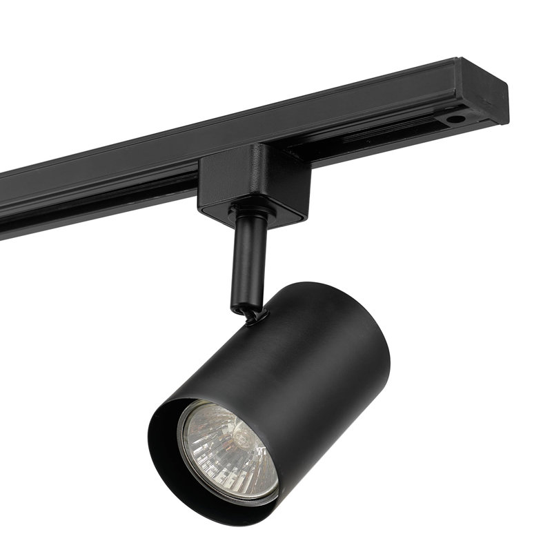 4-Light Matte Black Adjustable Pivot Heads Track Lighting Kit