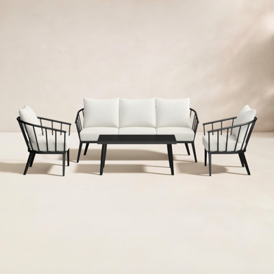 Serena 4-Piece Outdoor Seating Group with Sunbrella Cushions